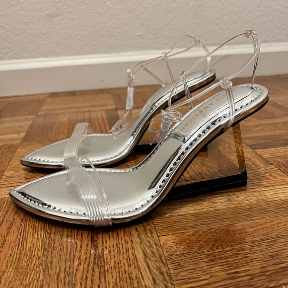 NIB Good American Cinder-F*cking Ella Clear Wedges - Picture 10 of 14